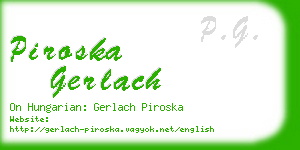 piroska gerlach business card